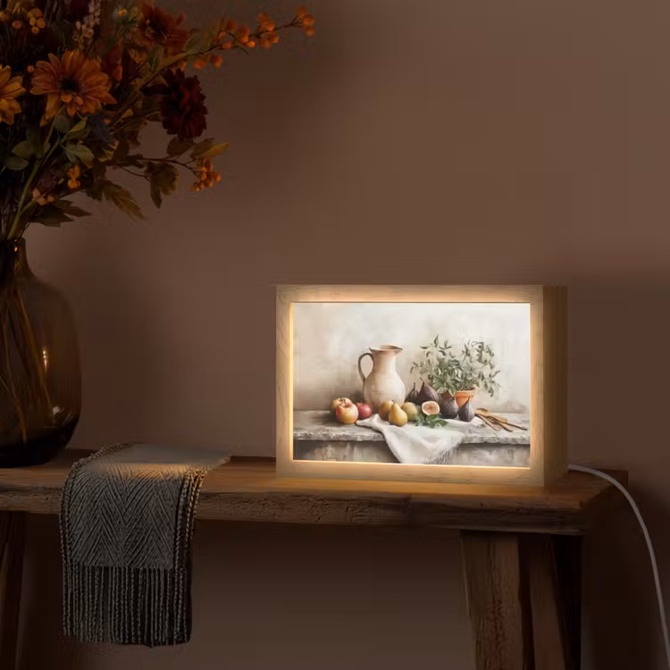 Fruit - Kruiden - Landelijk Light Box met kabel (Tafellamp) klein -sfeer4