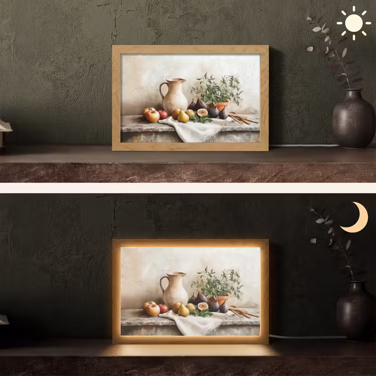 Fruit - Kruiden - Landelijk Light Box met kabel (Tafellamp) klein -sfeer3