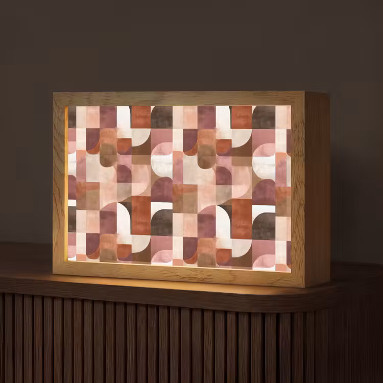Geometrie - Modern - Retro Light Box met kabel (Tafellamp) klein 924 -z3d_website