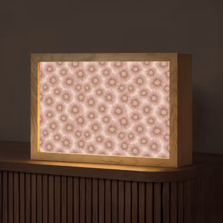Gerbera - Bloemen - Roze Light Box met kabel (Tafellamp) klein 924 -z3d_website