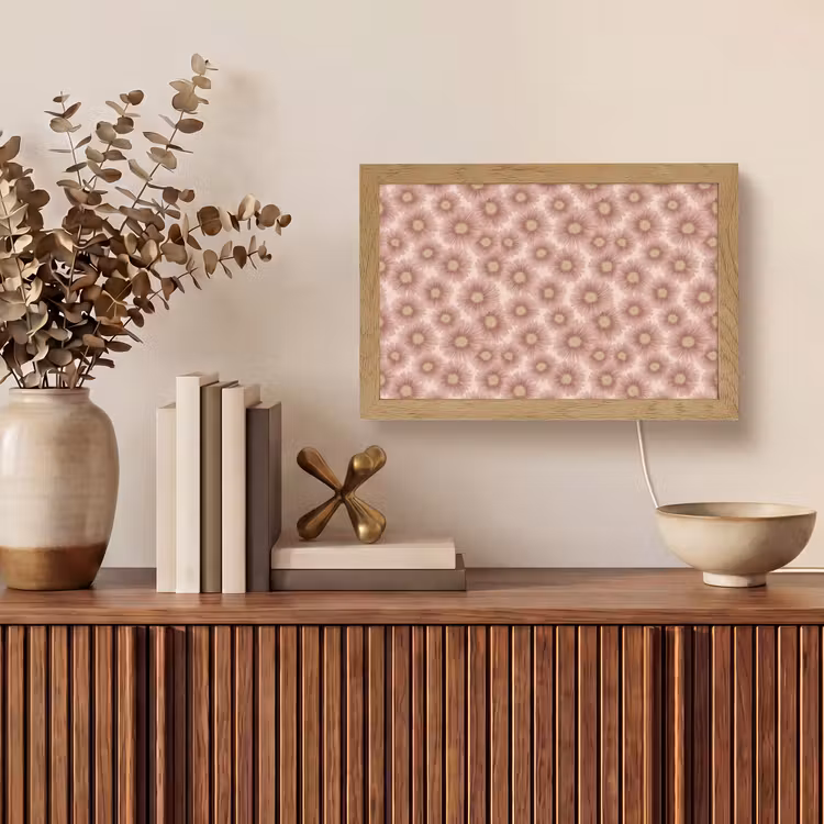 Gerbera - Bloemen - Roze Light Box met kabel (Tafellamp) klein 924 -sfeer2