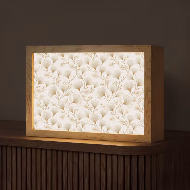 Ginkgo - Takken - Goud Light Box met kabel (Tafellamp) klein 924 -z3d_website