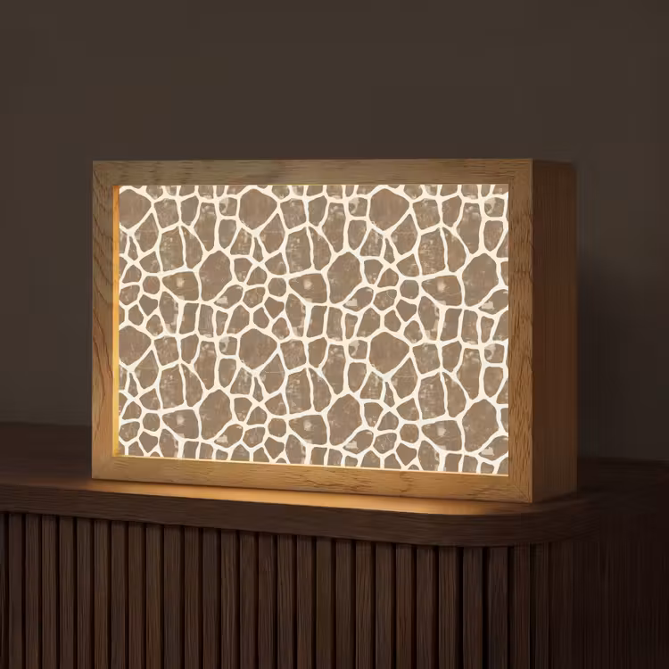 Giraf - Klassiek - Bruin Light Box met kabel (Tafellamp) klein 924 -z3d_website