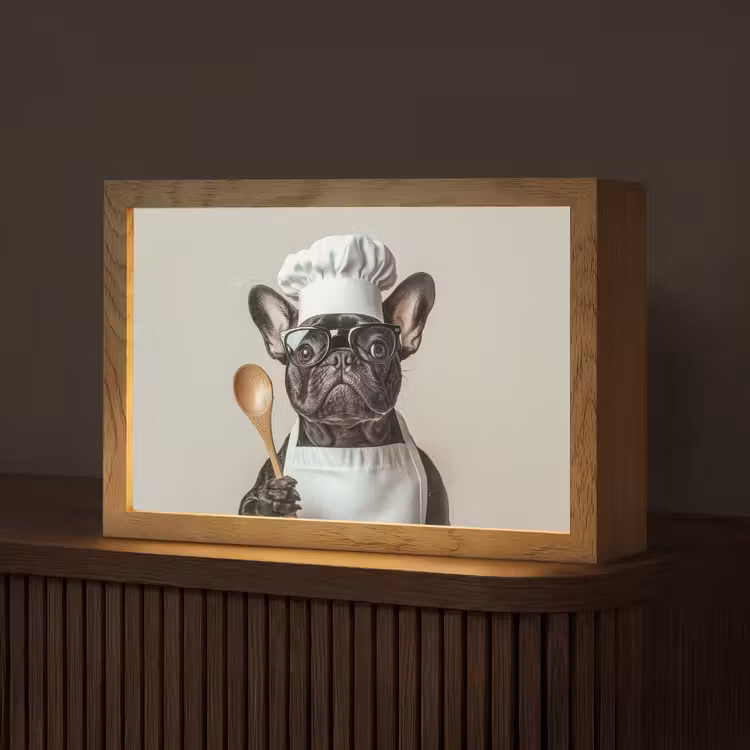 Bril - Hond - Kok Light Box met kabel (Tafellamp) klein -z3d_website
