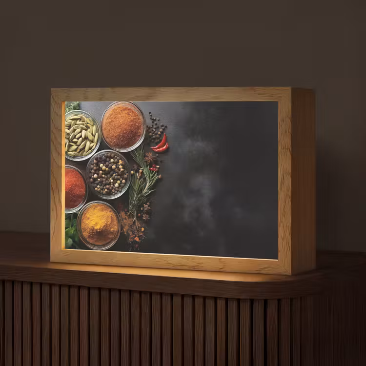 Glazen - Bakjes - Blaadjes - Kruiden Light Box met kabel (Tafellamp) klein -z3d_website