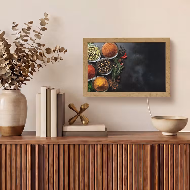 Glazen - Bakjes - Blaadjes - Kruiden Light Box met kabel (Tafellamp) klein -sfeer2