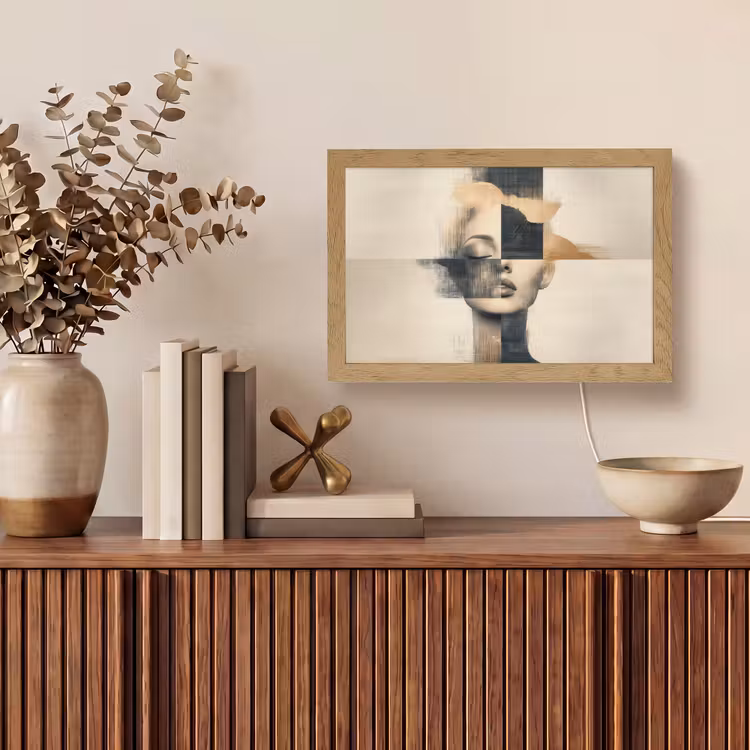 Goud - Vrouw - Rechthoeken Light Box met kabel (Tafellamp) klein -sfeer2