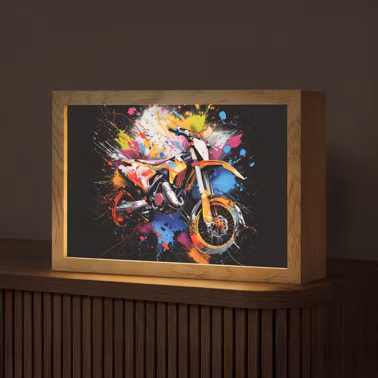 Graffiti - Sport - Motor - Motorcross Light Box met kabel (Tafellamp) klein -z3d_website