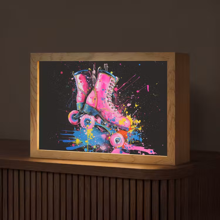 Graffiti - Sport - Rolschaatsen - Skating Light Box met kabel (Tafellamp) klein -z3d_website