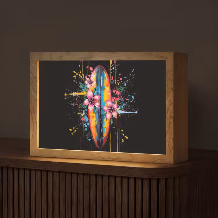 Graffiti - Sport - Surfen - Zomer Light Box met kabel (Tafellamp) klein -z3d_website