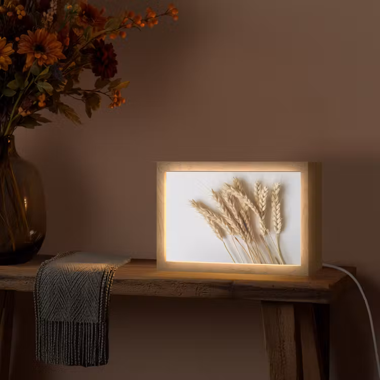 Graan - Geel - Wit - Stilleven Light Box met kabel (Tafellamp) klein -sfeer4