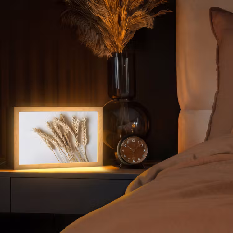Graan - Geel - Wit - Stilleven Light Box met kabel (Tafellamp) klein -sfeer1