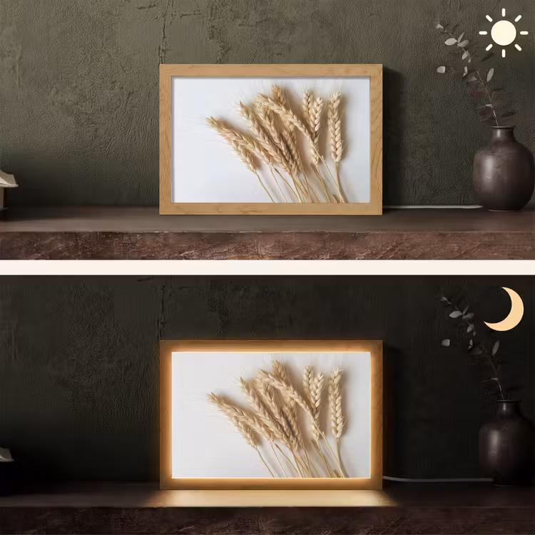 Graan - Geel - Wit - Stilleven Light Box met kabel (Tafellamp) klein -sfeer3