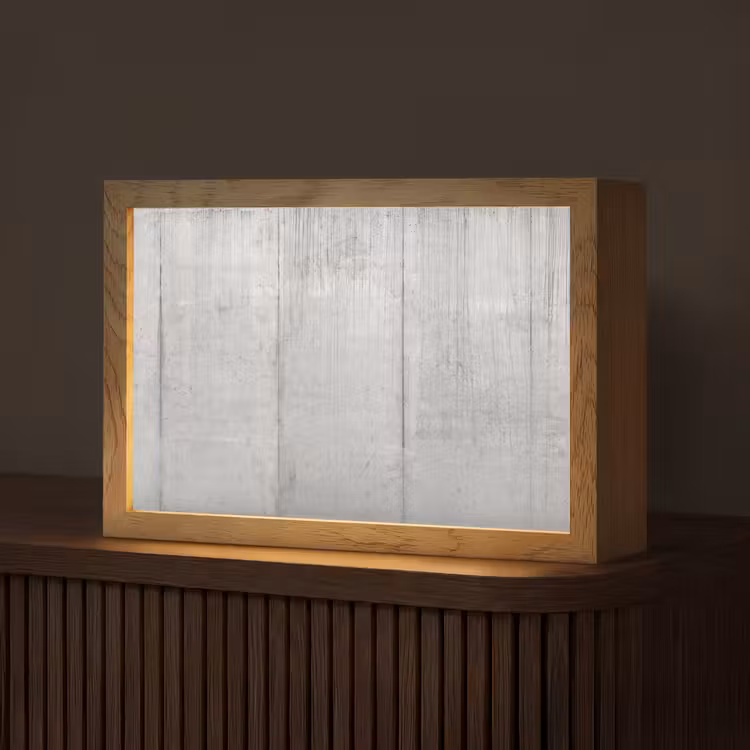Grijs - Betonlook - Industrieel Light Box met kabel (Tafellamp) klein -z3d_website