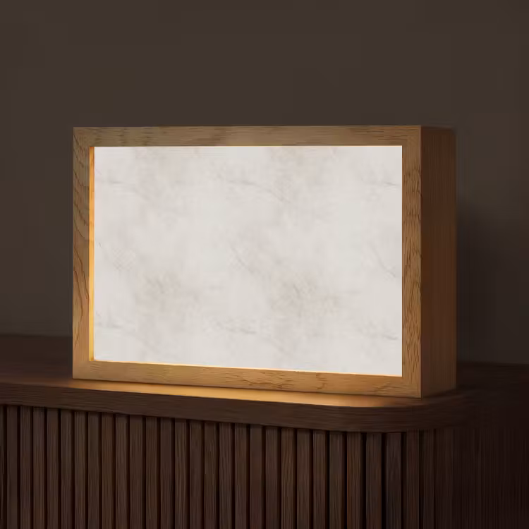 Grijs - Marmer - Aders Light Box met kabel (Tafellamp) klein 924 -z3d_website