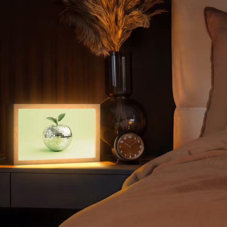 Groen - Disco - Decoratie - Appel Light Box met kabel (Tafellamp) klein -sfeer1