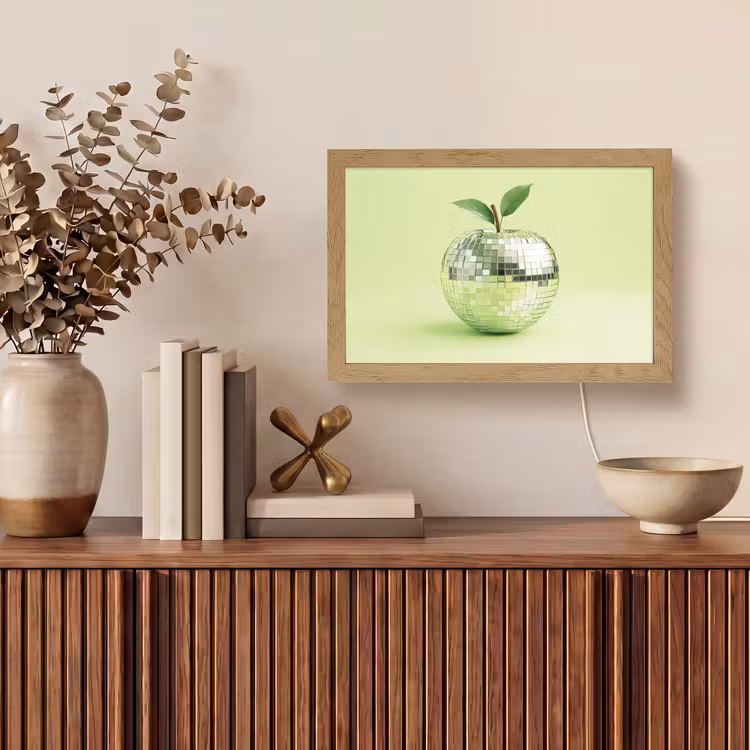 Groen - Disco - Decoratie - Appel Light Box met kabel (Tafellamp) klein -sfeer2