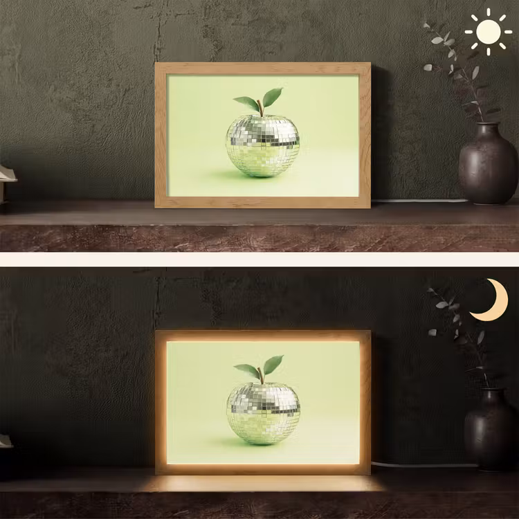 Groen - Disco - Decoratie - Appel Light Box met kabel (Tafellamp) klein -sfeer3