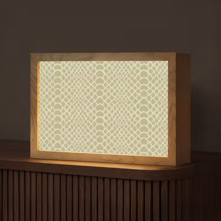 Groen - Patroon - Schubben Light Box met kabel (Tafellamp) klein 924 -z3d_website