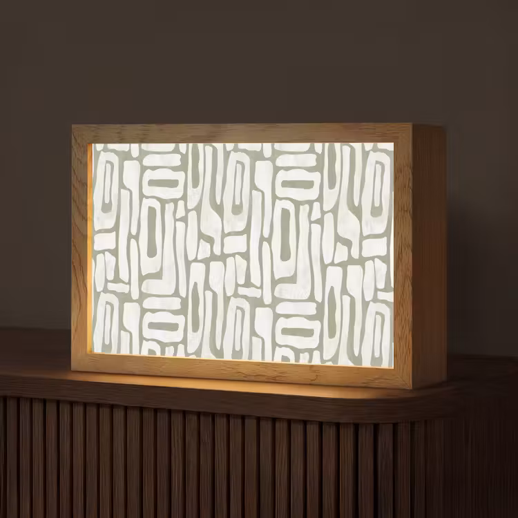 Groen - Wit - Kronkelen Light Box met kabel (Tafellamp) klein 924 -z3d_website