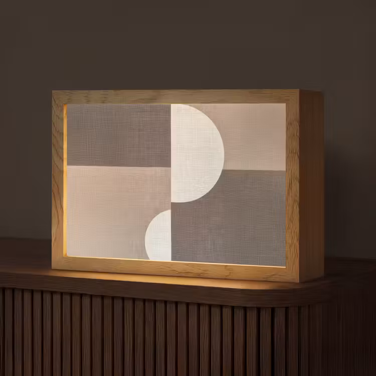 Raster - Halve cirkels - Contrast Light Box met kabel (Tafellamp) klein -z3d_website