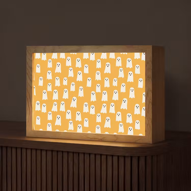 Halloween - Spookjes - Oker Light Box met kabel (Tafellamp) klein 924 -z3d_website