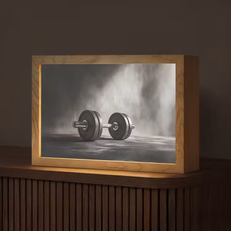 Halter - Gewichten - Zwart Light Box met kabel (Tafellamp) klein -z3d_website