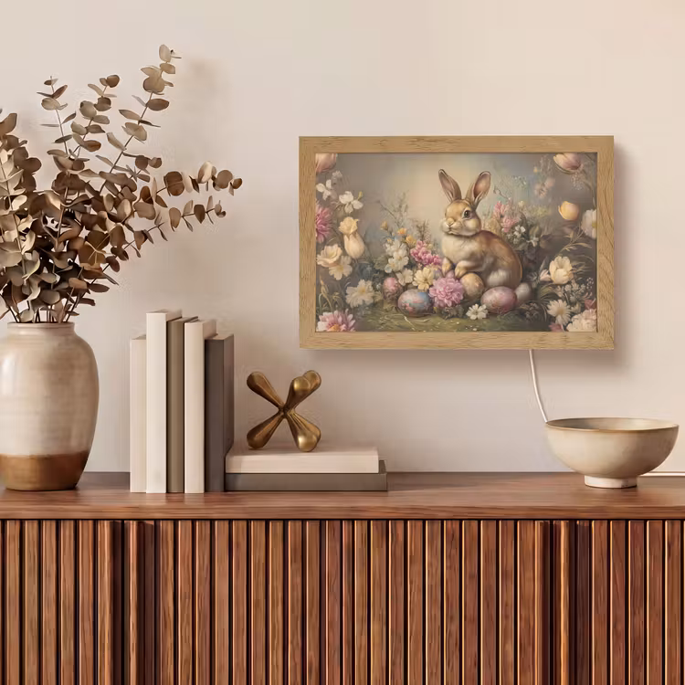 Haas - Stilleven - Bloemen Light Box met kabel (Tafellamp) klein -sfeer2