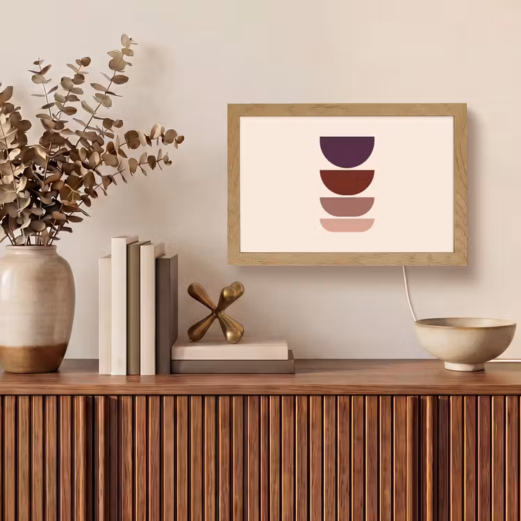 Harmonieus - Symmetrisch - Rood Light Box met kabel (Tafellamp) klein -sfeer2