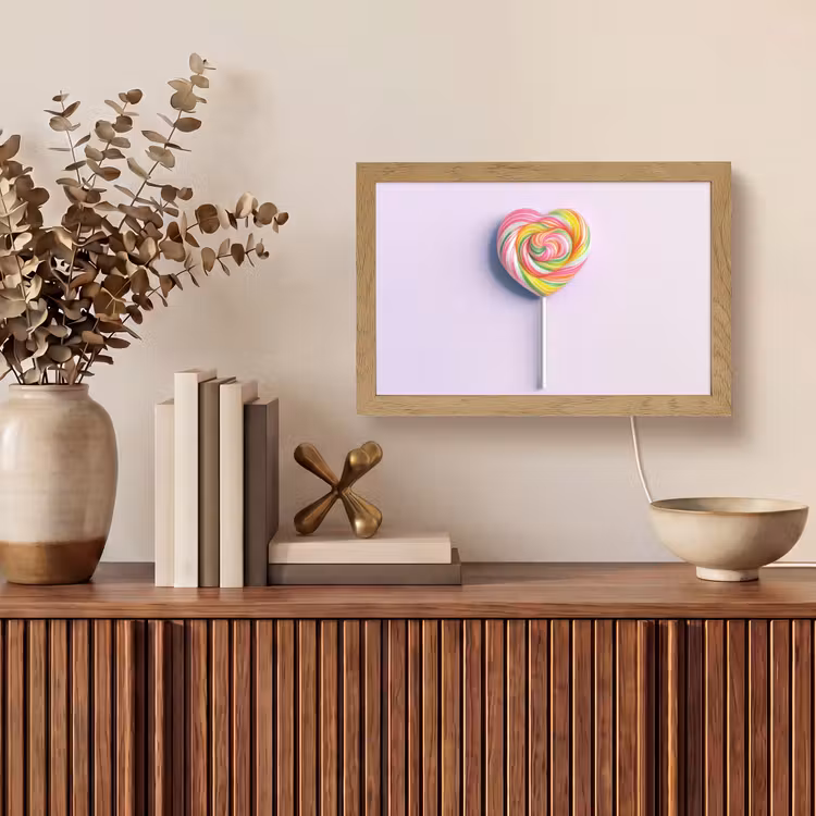 Hart - Lolly - Snoep Light Box met kabel (Tafellamp) klein -sfeer2