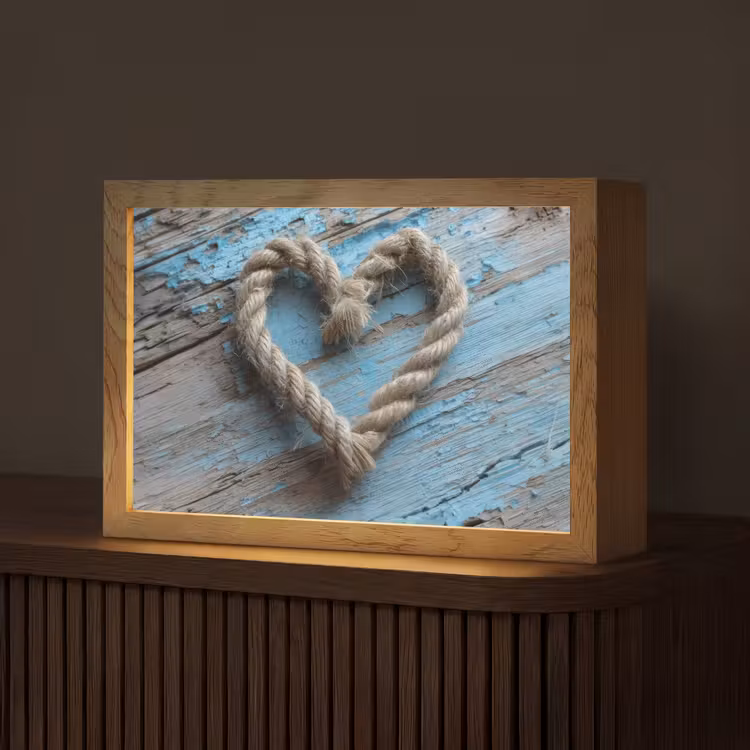 Hart - Touw - Hout - Rustiek Light Box met kabel (Tafellamp) klein -z3d_website