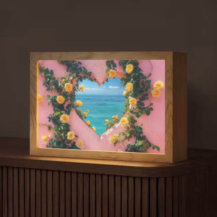 Hart - Zee - Muur Light Box met kabel (Tafellamp) klein -z3d_website