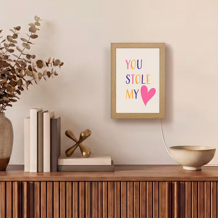 Hart - Valentijn - Tekst Light Box met kabel (Tafellamp) klein -sfeer2