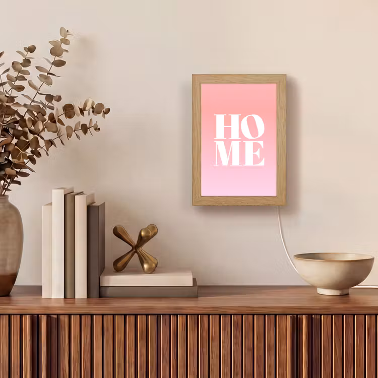 Home - Letters - Groot - Roze Light Box met kabel (Tafellamp) klein -sfeer2
