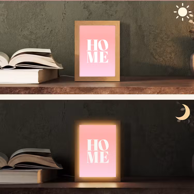 Home - Letters - Groot - Roze Light Box met kabel (Tafellamp) klein -sfeer3