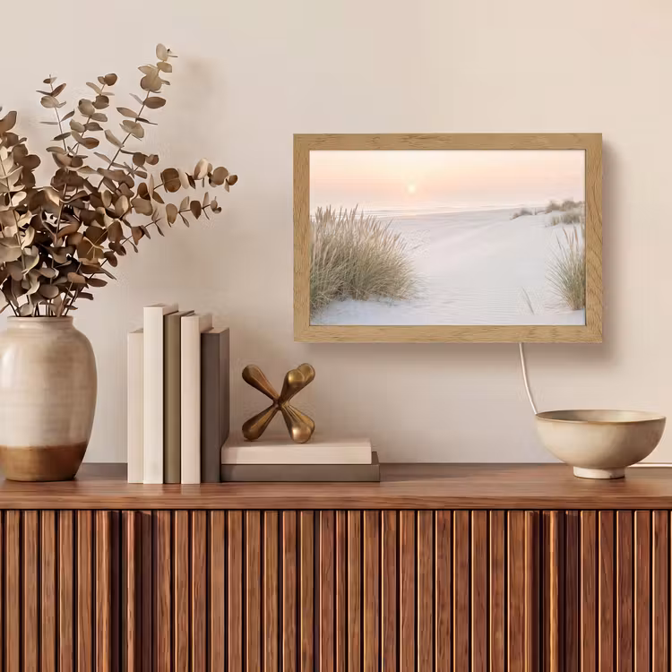 Horizon - Duinlandschap - Zand Light Box met kabel (Tafellamp) klein -sfeer2