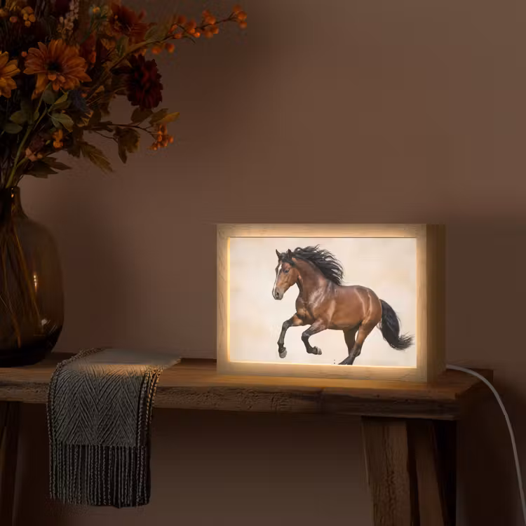 Paard - Galop - Energie Light Box met kabel (Tafellamp) klein -sfeer4