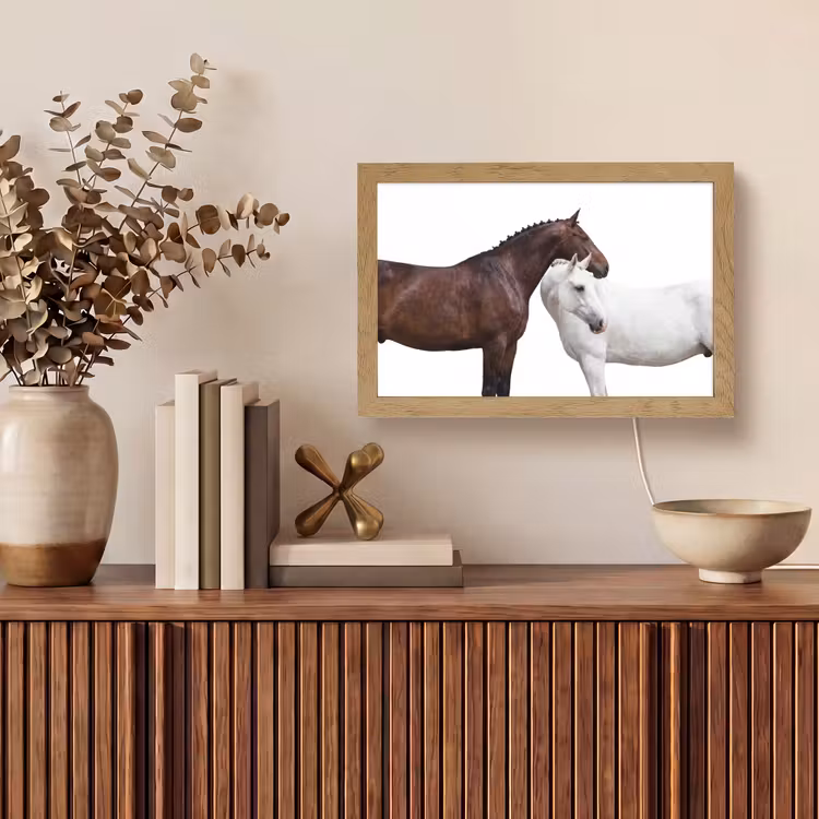 Paard - Modern - Balans Light Box met kabel (Tafellamp) klein -sfeer2