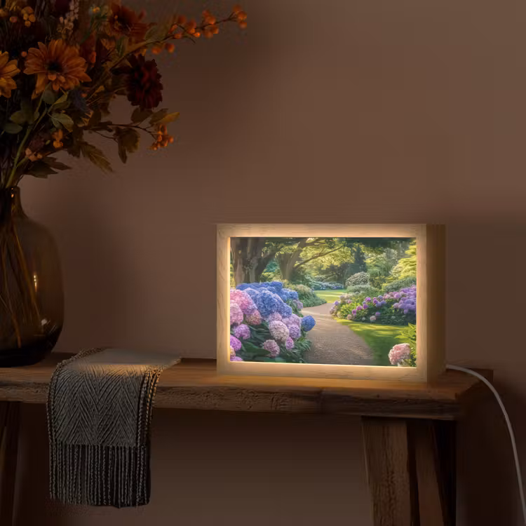 Hortensia- Park - Pad Light Box met kabel (Tafellamp) klein -sfeer4