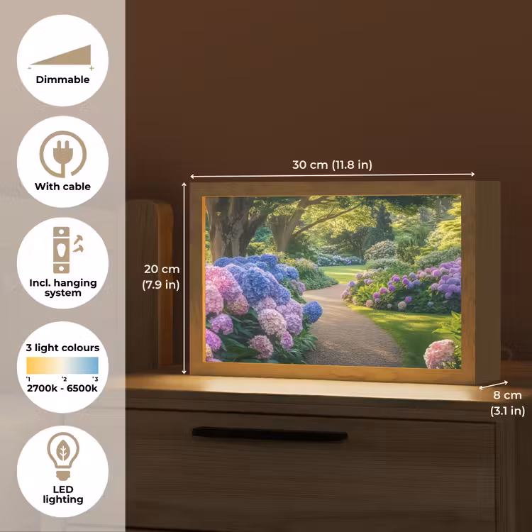 Hortensia- Park - Pad Light Box met kabel (Tafellamp) klein -USP_EN