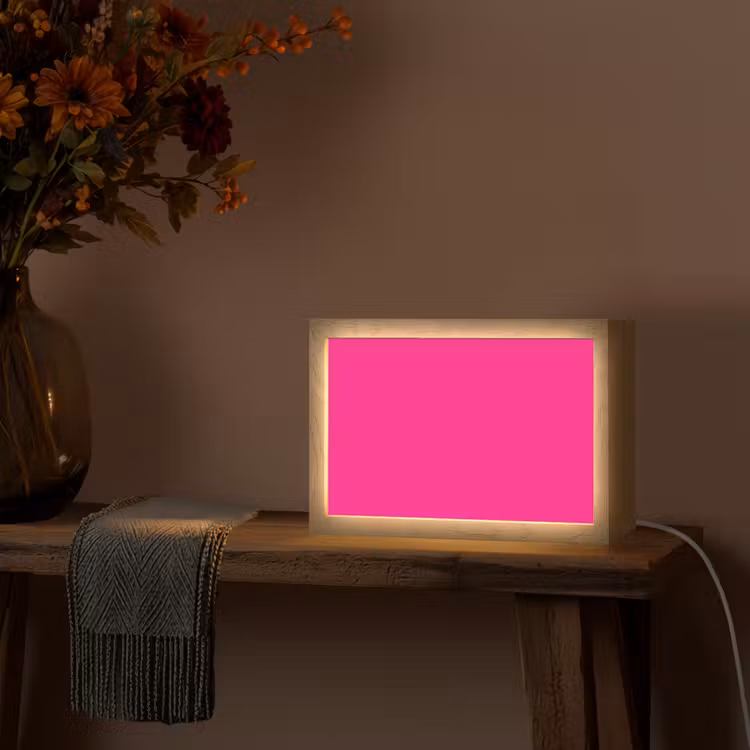 Hot - Fuchsia - Roze Light Box met kabel (Tafellamp) klein 924 -sfeer4
