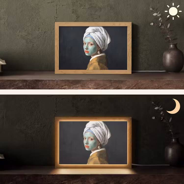Iconisch - Modern - Kleurrijk Light Box met kabel (Tafellamp) klein -sfeer3