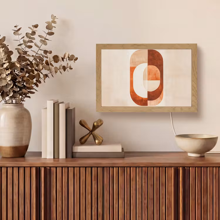 Illustratie - Abstract - Vormen - Rood Light Box met kabel (Tafellamp) klein -sfeer2