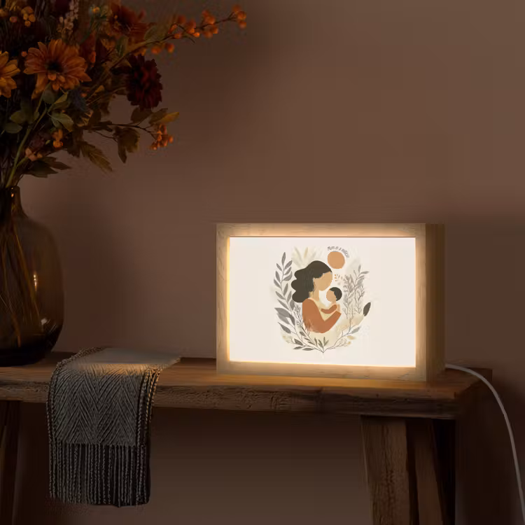 Illustratie - Quote - Moeder Light Box met kabel (Tafellamp) klein -sfeer4