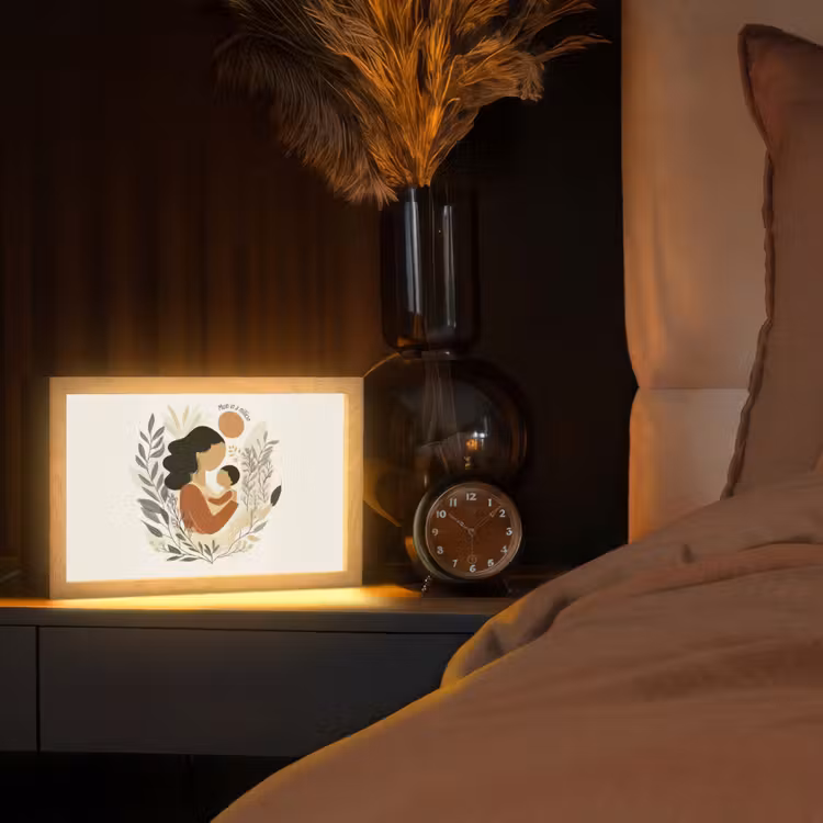 Illustratie - Quote - Moeder Light Box met kabel (Tafellamp) klein -sfeer1