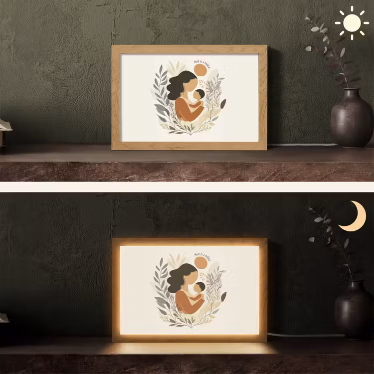 Illustratie - Quote - Moeder Light Box met kabel (Tafellamp) klein -sfeer3