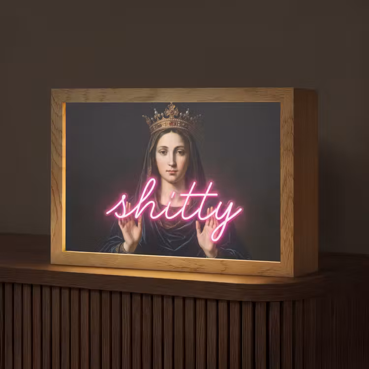 Ironisch - Tekst - Neon Light Box met kabel (Tafellamp) klein -z3d_website