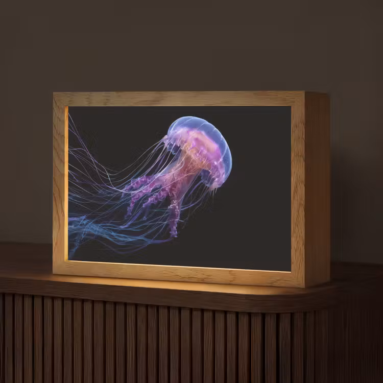 Kwal - Doorzichtig - Roze - Tentakels Light Box met kabel (Tafellamp) klein -z3d_website