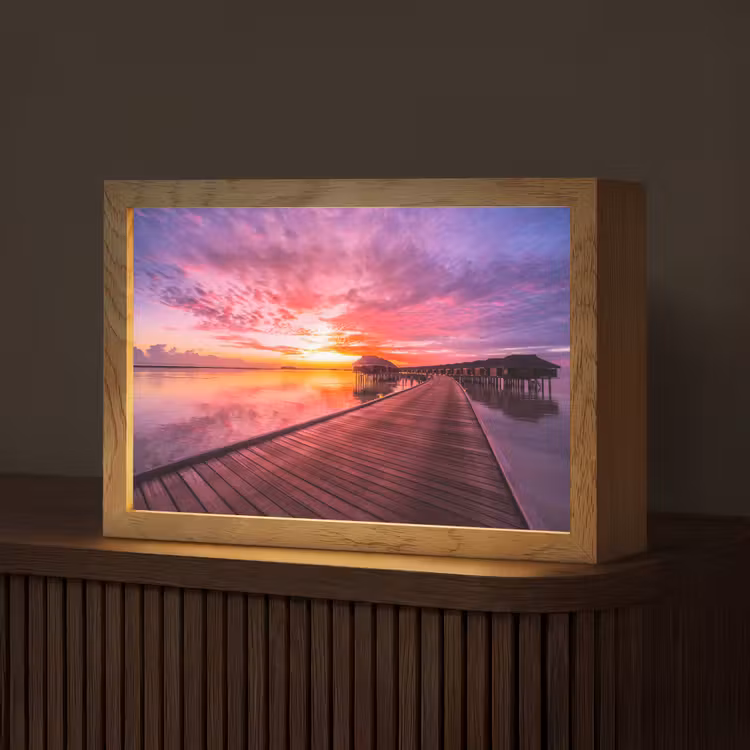 Steiger - Water - Zon - Roze - Horizon Light Box met kabel (Tafellamp) klein -z3d_website