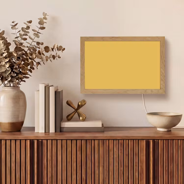 Joyful - Mustard - Geel Light Box met kabel (Tafellamp) klein 924 -sfeer2